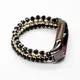 Bracelet de montre en cristal perlé pour femme bracelet de bijoux noirs bracelet Xiaomi bracelet