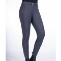 HKM - Pantalone da equitazione donna con grip totale modello Helene: 48, grigio scuro 9300