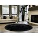 Black 30 x 30 x 3 in Area Rug - Everly Quinn Mar Vista Solid Color Machine Woven Faux Sheepskin Area Rug in Sheepskin/Faux Fur | Wayfair