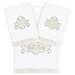Rosdorf Park Jacan Fleur De Lis 100% Turkish Cotton 3 Piece Towel Set Terry Cloth in White | 27 W in | Wayfair 9C705B2A73774C7CA125A720F3F4C6A7
