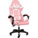 Inbox Zero Gaming Chair w/ Lumbar Support Faux Leather in Pink/White | 49 H x 21 W x 19 D in | Wayfair B233EA092CB541D0A19013D342ADFC1F