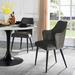 Corrigan Studio® Set Of 2 Velvet Soft Seat Dining Chair w/ Armrests & Soft Cushion Wood/Upholstered/Velvet in Gray | Wayfair