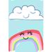 Harriet Bee Happy Cloud Happy Rainbow Canvas in White | 36 H x 24 W x 1.25 D in | Wayfair EF48BC26C56641A39C16368AABC931D6