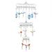 Red Barrel Studio® Hanging Metal Chandelier Display Decoration w/ Hooks Metal in White | 53.15 H x 25.98 W x 25.98 D in | Wayfair