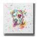 Red Barrel Studio® Colorful Watercolor American Bulldog by Furbaby Affiliates - Wrapped Canvas Graphic Art Canvas in Blue/Pink/Yellow | Wayfair