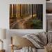 Millwood Pines Road In Thick Morning Forest - Traditional Wood Wall Art Decor - Natural Pine Wood Metal in Brown/Green | Wayfair