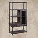 17 Stories 61" H x 31.4" W Steel Standard Bookcase in Brown | 61 H x 31.4 W x 15.7 D in | Wayfair 5D29AF443C8249BA9F1DB7CA048E9AB3