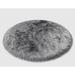 Gray 90 x 90 x 3 in Area Rug - Everly Quinn Mar Vista Solid Color Machine Made Power Loomed Faux Sheepskin Area Rug in Sheepskin/Faux Fur | Wayfair