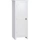 Armoire de cuisine style campagne chic porte 3 étagères réglables - dim. 43L x 40l x 121H cm - mdf