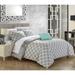 Chic Home Froilan 4-Piece Reversible Duvet Cover Set, Grey