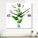 Designart 'Vintage London Plants VII' Traditional Metal Wall Clock