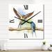 Designart 'Two Barn Swallows Birds' Farmhouse Large Wall Clock