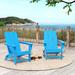 Polytrends Shoreside Folding Poly Eco-Friendly All Weather Outdoor Adirondack Chair (Set of 2)