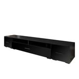 83''W Extended Minimalist RGB LED Lights TV Stand Cabinet Display Units Entertainment Center for 90+ inch TV