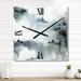 Designart 'Minimalistic Winter Forest With Snowy Fir Trees' Modern Large Wall Clock