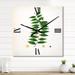 Designart 'Vintage London Plants VI' Farmhouse wall clock