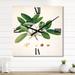 Designart 'Vintage Botanicals II' Farmhouse wall clock