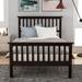 Solid Pine Wood Twin Platform Bed with Vertical Slats Headboard Footboard and Extra Side Edge Support, No Box Spring Needed