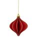 4.25" Glittered Red Onion Christmas Ornament