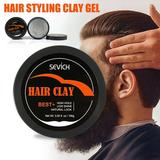80G Hair Styling Clay Gel for Men Strong Hold Hairstyles Matte Finished Molding Cream Sevich Retro Matt Hair Mud Strong Lasting Styling Random Styling Hair Wax Hairspray