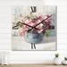 Designart 'Maison Des Fleurs III' Farmhouse Metal Wall Clock