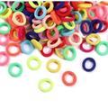 GIXUSIL 100 Pcs Baby Hair Ties Elastic Hair Bands Small Hair Ties for Girls Rubber Bands Elastic Ponytail Holders (10 Colors)Christmas Gift