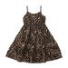 Fesfesfes Parent-child Matching Dress Spring Leopard Print Beach Dress Mother-daughter Sleeveless Dress Suit Mommy and Baby Dress