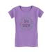 Big Sister Baby Shower Gift for Big Sister Toddler/Kids Girls Fitted T-Shirt 3T Lavender