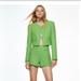 Zara Shorts | Nwt Zara Size M Textured Dressy Shorts | Color: Green | Size: M