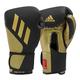 adidas Boxhandschuhe Speed Tilt 350 Velcro - 14 oz, Farbe: schwarz/Gold - mit innovativer TILT®-Technologie - die ersten 100% nachhaltig hergestellten Boxhandschuhe aus Kaktusleder