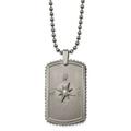 16.6mm Chisel Stainless Steel White Bronze Plated Moveable Compass Animal Pet Dog Tag a Ball Chain Necklace Jewelry Gifts for Women - 61 Centimeters