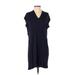 Lou & Grey Casual Dress - Shift: Blue Solid Dresses - Women's Size X-Small