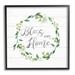 Stupell Industries Bless Our Home Farmhouse Leaves Wreath Calligraphy by Carol Robinson - Floater Frame Textual Art on in Brown/Gray/Green | Wayfair