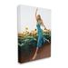 Stupell Industries Woman Running Through Rural Sunflower Meadow Field by Ziwei Li - Painting Canvas in Blue/Green/Yellow | Wayfair aq-027_cn_24x30