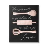 Stupell Industries Secret Ingredient Love Romantic Baking Utensil Quote by Lux + Me Designs - Graphic Art in Black/Brown | Wayfair ao-903_cn_30x40