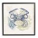 Stupell Industries Ocean Crab Detailed Botanical Overlay Rustic Design by Victoria Barnes - Floater Frame Graphic Art on Canvas | Wayfair