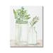 Stupell Industries Country Plant Leaves Rustic Jars Arrangement by Kim Allen - Floater Frame Painting on Canvas in Brown/Green/White | Wayfair