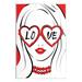 Stupell Industries Fashionable Heart Sunglasses Love Design Trendy Woman by Martina Pavlova - Unframed Graphic Art on MDF in Black/Red/White | Wayfair