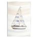 Stupell Industries Nautical Sailboat Drifting Pale Abstract Ocean Waves by Patricia Pinto - Unframed Graphic Art on MDF in Blue/White | Wayfair