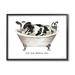 Stupell Industries Moo-ve Over Bath Time Cow Farmhouse Bathroom Sign - Floater Frame Graphic Art on Canvas in Black/Brown/White | Wayfair