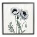 Stupell Industries Blooming Poppy Flower Buds Rustic Panel Pattern - Floater Frame Graphic Art on Canvas in Black/Green/White | Wayfair