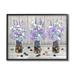 Stupell Industries Purple Rose Bouquet Trio Scattered Rustic Rocks by Ziwei Li - Floater Frame Graphic Art on Canvas in Gray/Indigo | Wayfair