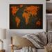 Williston Forge Ancient Map of The World Africa - Unframed Painting on Wood in Black/Blue/Brown | 8 H x 12 W x 1 D in | Wayfair