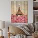 Ophelia & Co. Summer Paris France Eiffel Tower II - Unframed Painting on Wood in Brown/Gray/Orange | 12 H x 8 W x 1 D in | Wayfair