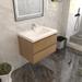 Millwood Pines Holoman 30" W Wall-Mounted Single Bathroom Vanity Set in Black | 27 H x 30 W x 19.6 D in | Wayfair CD995603C2DD457490FA6D1D6C22763D