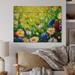 Winston Porter Blooming Flowers Nature Field II Blooming Flowers Nature Field II - Painting on in Blue/Brown/Green | 8 H x 12 W x 1 D in | Wayfair