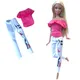 NK-Robe au beurre pour Barbie chemise moderne + surintendant vêtements décontractés accessoires
