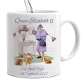 Tasse commémorative en céramique pour la reine Elizabeth II souvenir de marchandise Keepplex