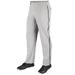 Champro Sports MVP Open Bottom Baseball Pants with Braid Adult 2X-Large Grey with Black Braid