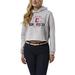 Women's League Collegiate Wear Heather Gray Cornell Big Red 1636 Cropped Pullover Hoodie